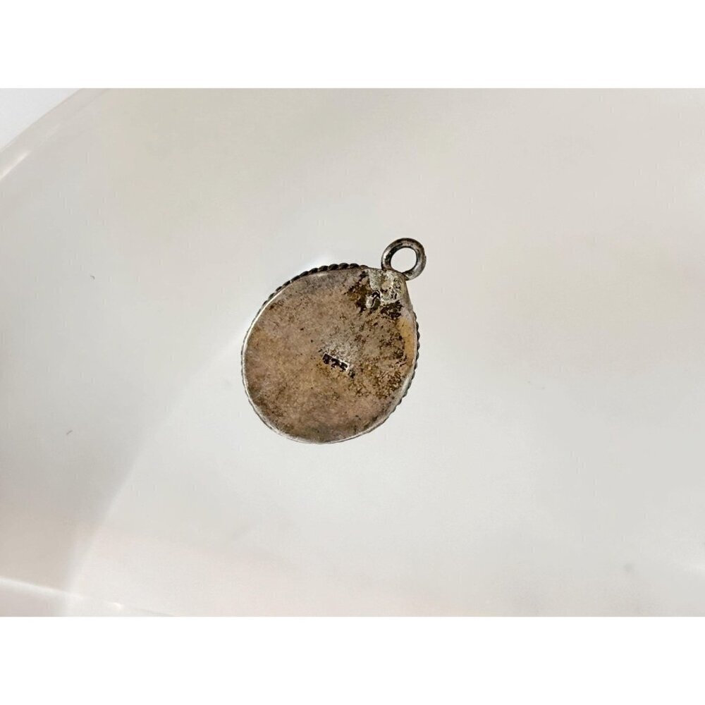 Amythest Rope Framed 925 Sterling Silver Figural Little Vintage Pendant | Charm - Picture 6 of 9